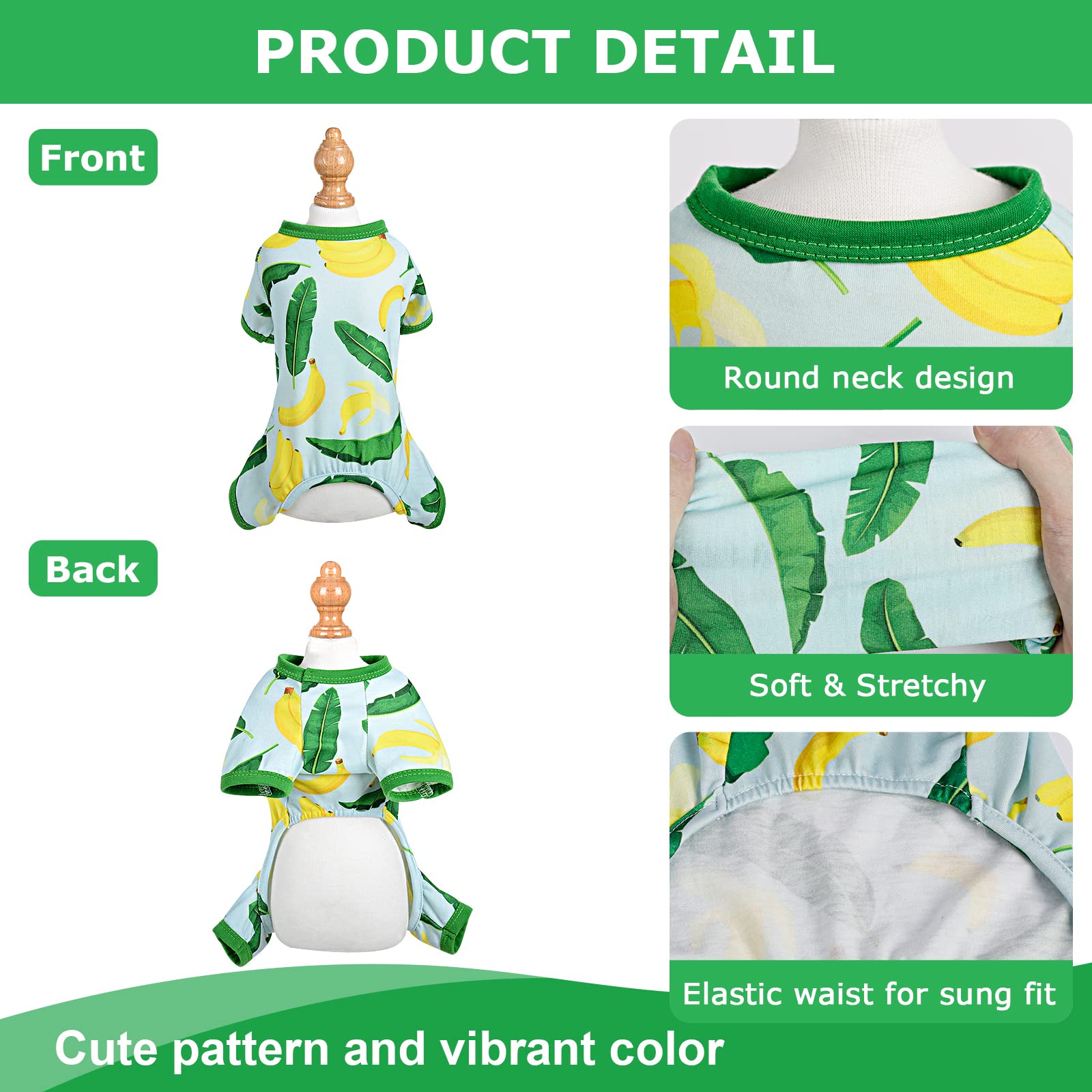 Dog Pajamas Pjs Spring Summer Dog Clothes for Small Dogs Girl - Boy - Medium Size Dogs, Soft Stretchy Puppy Clothes Doggie Onesi